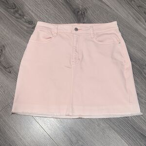 VINTAGE Arizona Peach Raw Hem Mini Denim Skirt